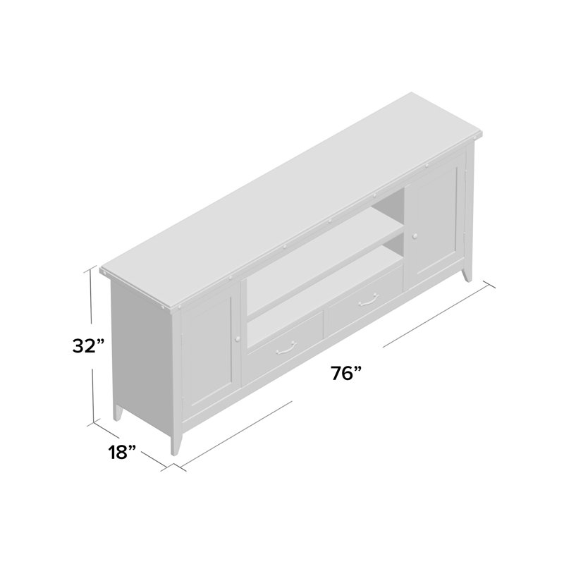 Millwood Pines Stonecipher Solid Wood TV Stand for TVs up to 85